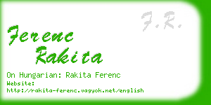 ferenc rakita business card